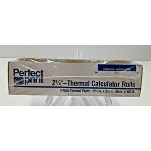 Perfect Print Thermal Calculator Paper Rolls 2 1/4" 3pk Factory‎ Sealed!